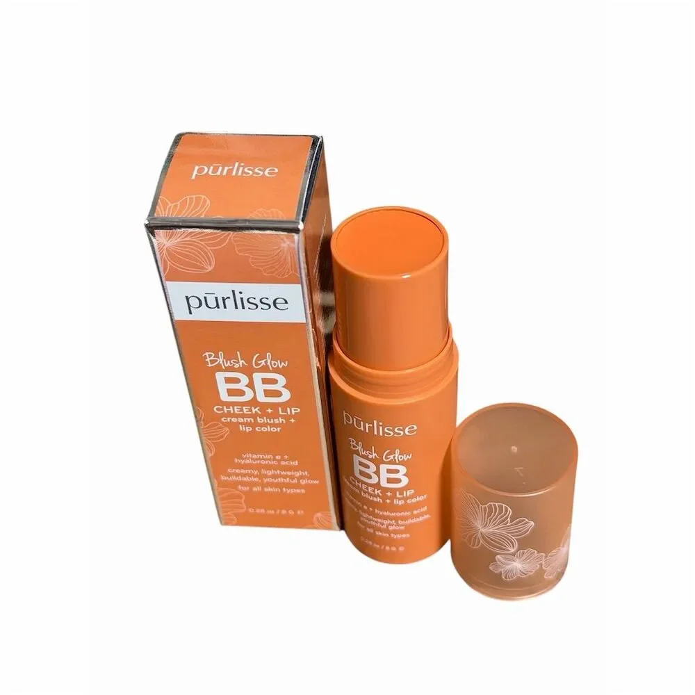 Purlisse Cheek & Lip Stick Peach Please 2-in-1 Hydrating Cream Lip Color